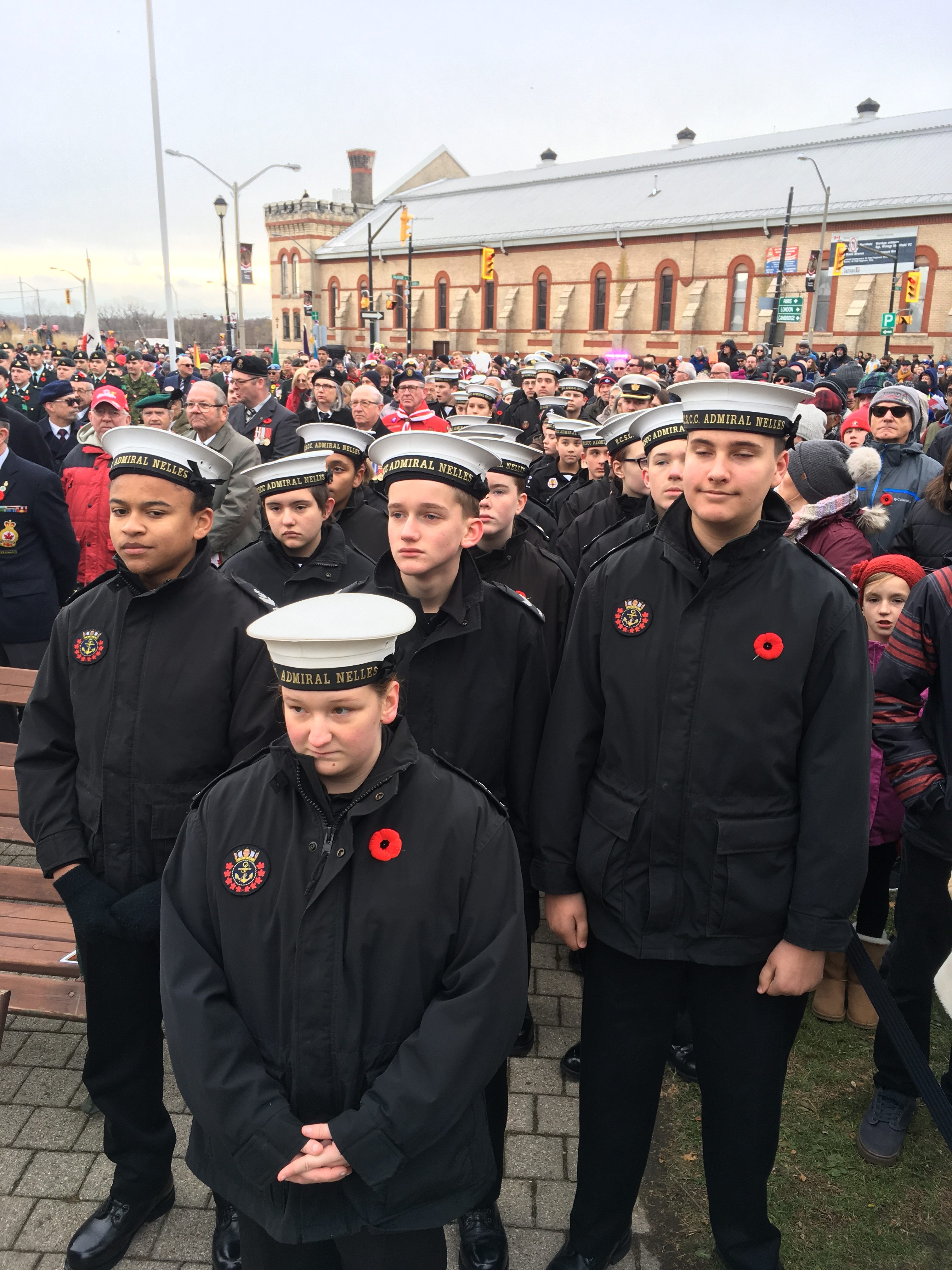 Admiral Cadets stand during City's service